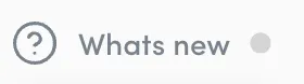 image of ‘whats new’ with a gray dot